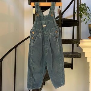 Vintage OshKosh blue vestback corduroy overalls